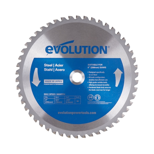 8" Mild Steel Cutting Blade, 5/8" Arbor